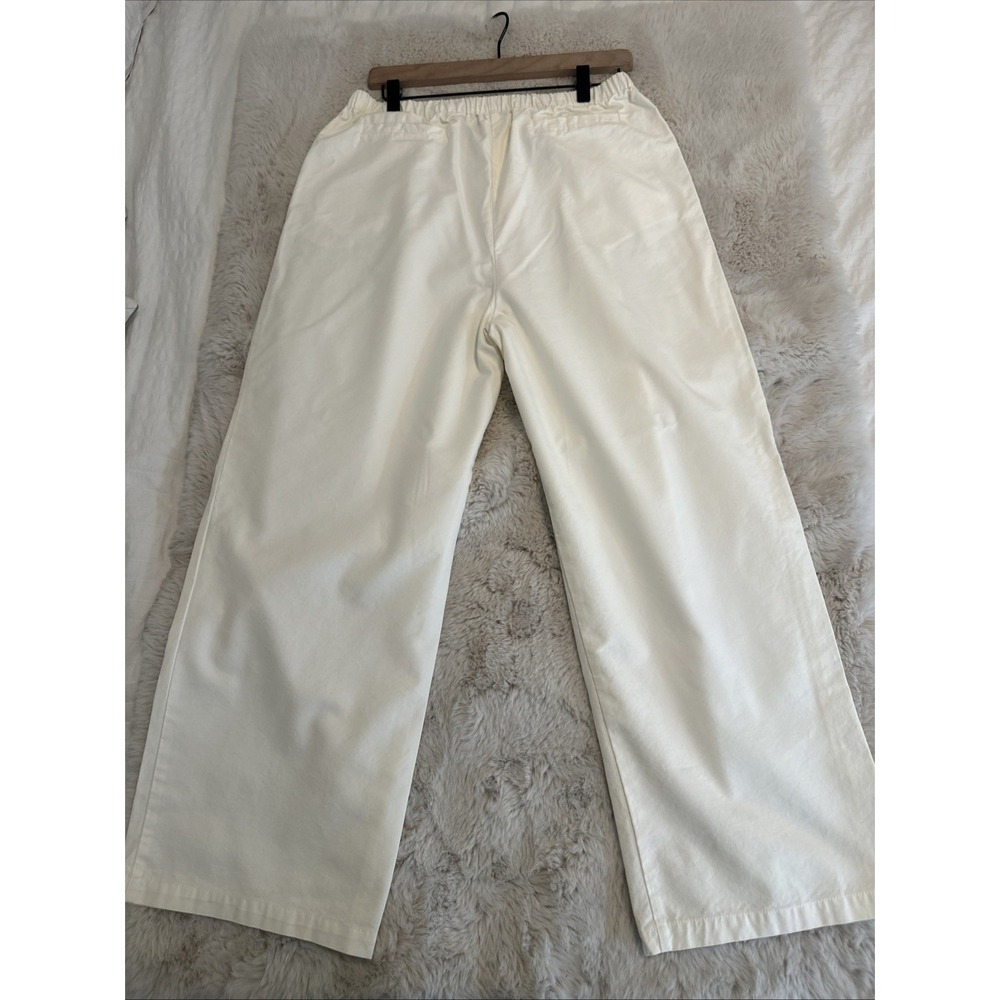 Hirsch Timber Pleated Women's White Chino‎ Pants Size Large
